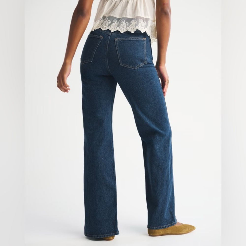 Abercrombie and fitch curve love vent hem 90s relaxed jeans 29 - Picture 9 of 14